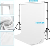 Bonvvie muszlin fotóháttér, fehér - 3x3 m 2
