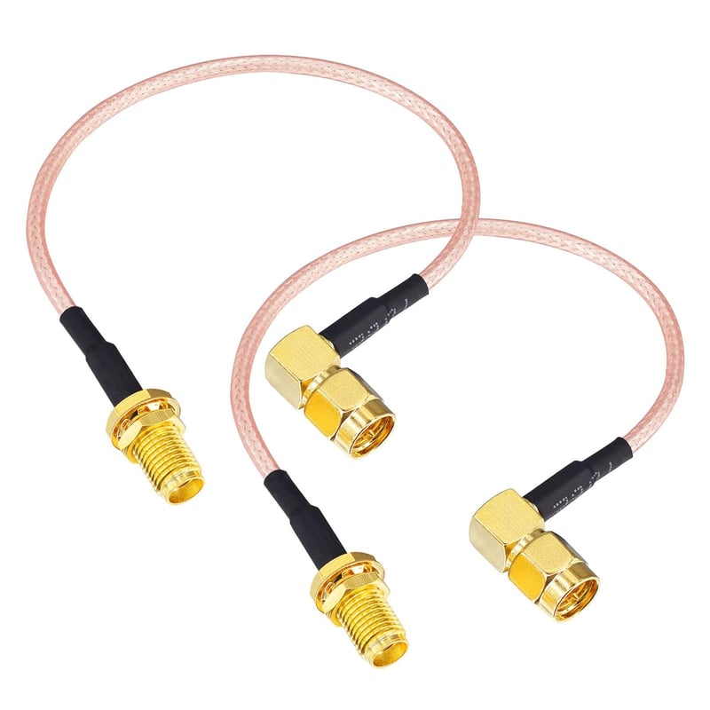 Boobrie SMA Koaxiális Kábel RG316 15cm 90° Szög WiFi Antenna Csatlakozó 2db