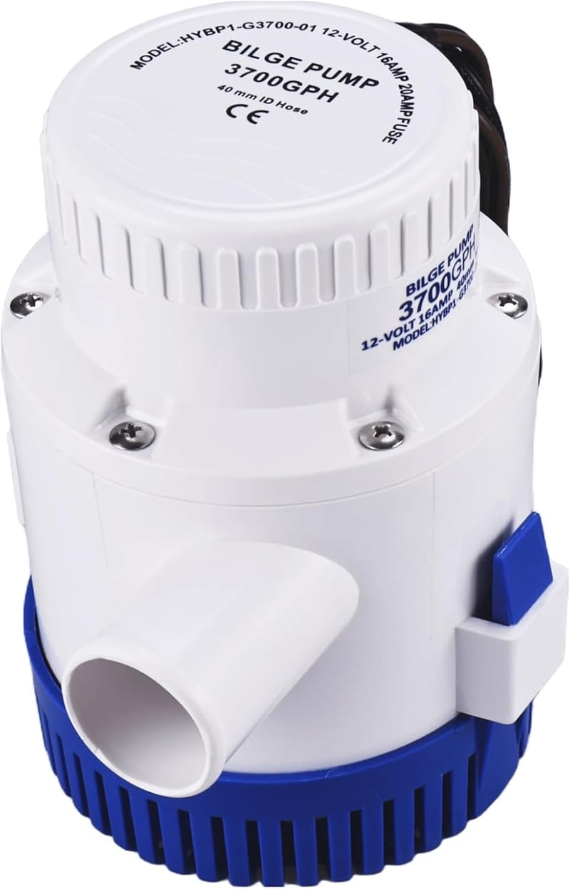 BOOMSTART 12V 3700 GPH Merülő Bilge Szivattyú Hajó Jacht Lakóautó Vízpumpa