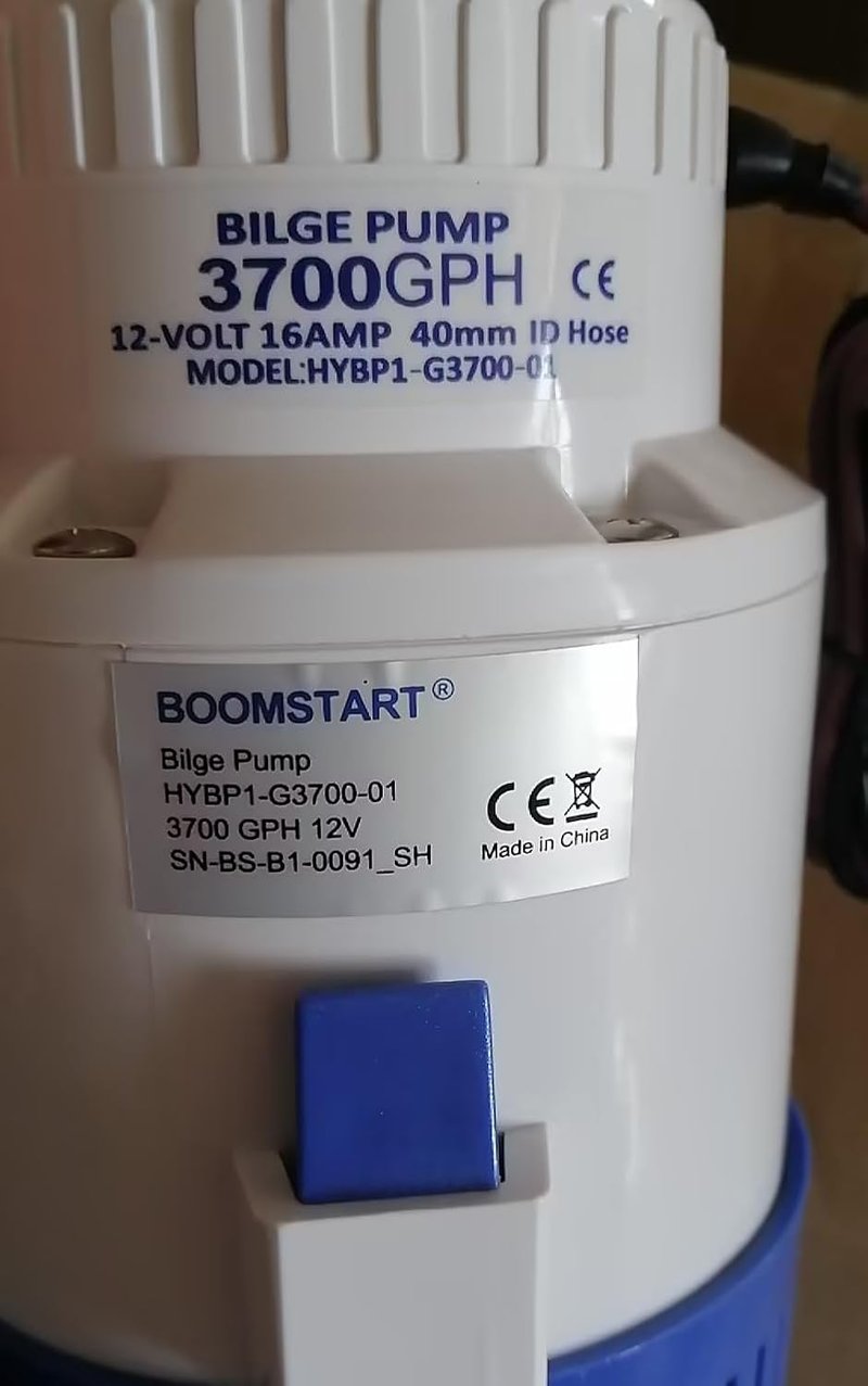 BOOMSTART 12V 3700 GPH Merülő Bilge Szivattyú Hajó Jacht Lakóautó Vízpumpa