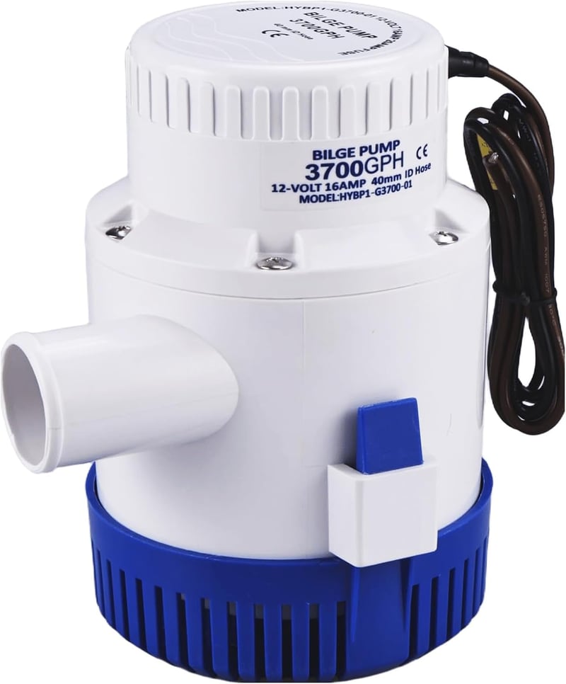 BOOMSTART 12V 3700 GPH Merülő Bilge Szivattyú Hajó Jacht Lakóautó Vízpumpa
