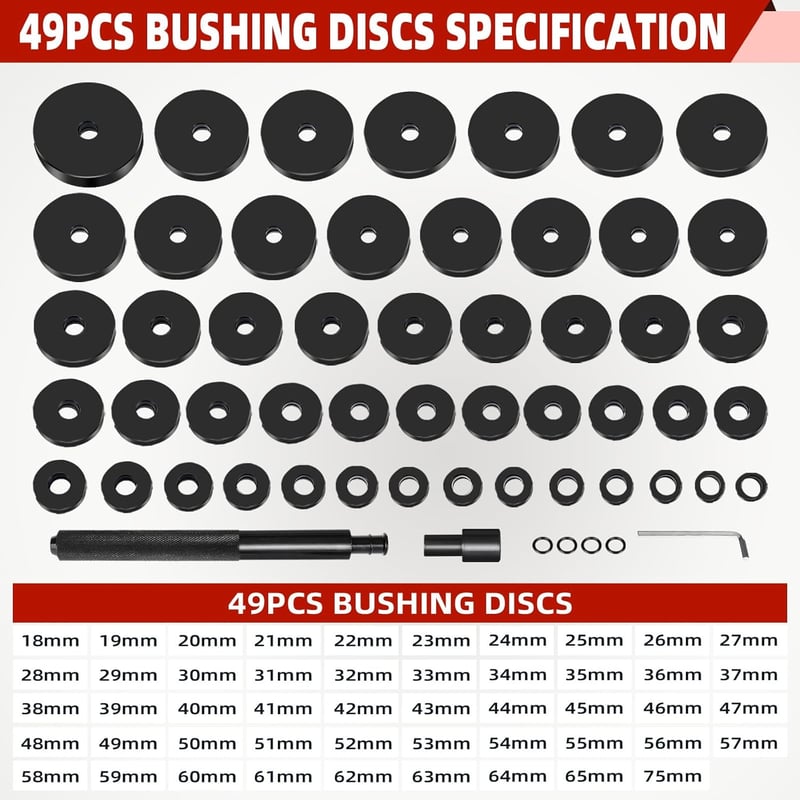 BOOMSTART 52 részes csapágy szerelő készlet, tömítőgyűrűk, 18-65mm