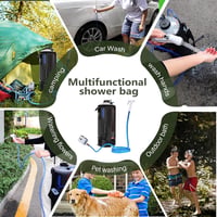 Duș de camping solar BOOSTEADY 12 L cu pompă de presiune automată 8