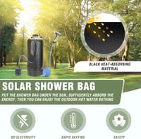 Duș de camping solar BOOSTEADY 12 L cu pompă de presiune automată 3