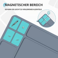 BOOSTEADY čistiaca podložka na zbrane, veľká, protišmyková gumená podložka na čistenie (91,4 x 30,5 cm), magnetická plocha s integrovaným boxom na súčiastky 4