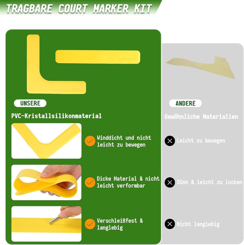 BOOSTEADY Pickleball Marker Kit 28/84 darabos csúszásmentes pályajelölő szett