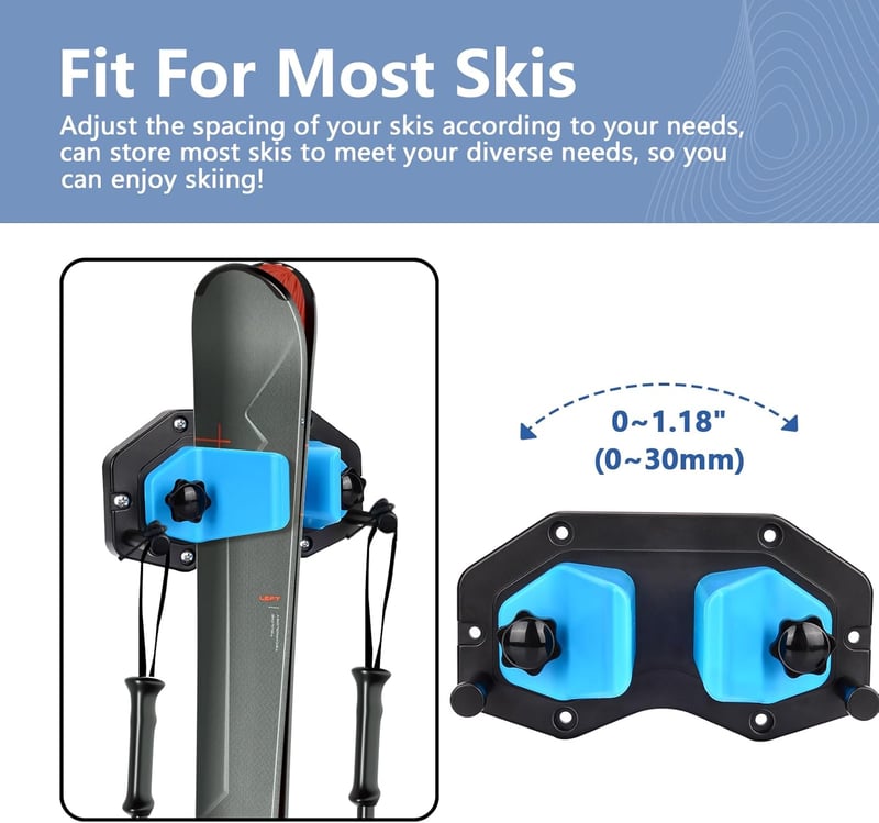 BOOSTEADY Sí és Snowboard Fali Tartó Tárolóállvány Falra Szerelhető