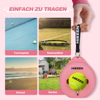 BOOSTEADY Tenisová tréningová súprava s 3 loptičkami a 4m lanom, prenosná pomôcka na tenis pre dospelých a začiatočníkov, do záhrady a parku 8