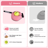 BOOSTEADY Tenisová tréningová súprava s 3 loptičkami a 4m lanom, prenosná pomôcka na tenis pre dospelých a začiatočníkov, do záhrady a parku 5