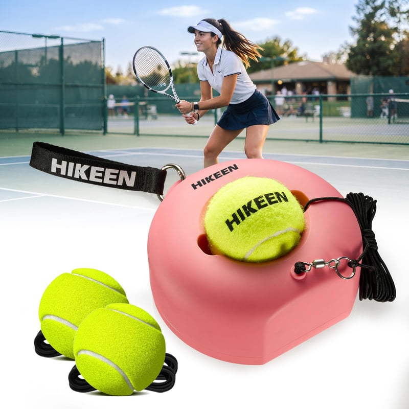 BOOSTEADY Tenisová tréningová súprava s 3 loptičkami a 4m lanom, prenosná pomôcka na tenis pre dospelých a začiatočníkov, do záhrady a parku