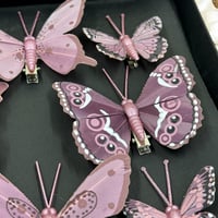 BootyBay 10 db pillangó klip dekoráció lila - esküvő, karácsony, virágkötészet 6