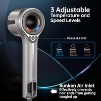 BootyBay 1500W Ionos Hajszárító Mágneses Fúvókával, Kefe Nélküli Motor, Csendes 3