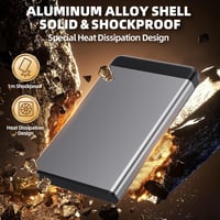 BootyBay 1TB Ultravékony Hordozható USB Külső Merevlemez Asztali és Laptop Számítógéphez 4