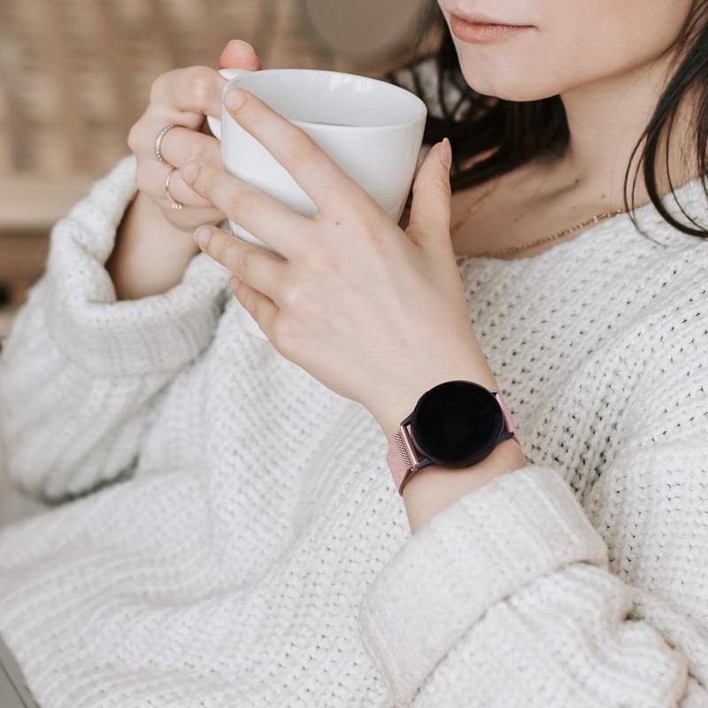 BootyBay 22mm Fém Szíj Huawei Watch GT 2, GT 2 Pro, GT 2e, GT 46mm, GT Klasszikus és GT Aktív Okosórákhoz - Rózsaszín