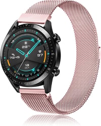 BootyBay 22mm Fém Szíj Huawei Watch GT 2, GT 2 Pro, GT 2e, GT 46mm, GT Klasszikus és GT Aktív Okosórákhoz - Rózsaszín 1