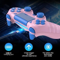 BootyBay 2db Vezeték Nélküli PS4 Kontroller Fekete-Rózsaszín 6 Tengelyes Mozgásérzékelő 6