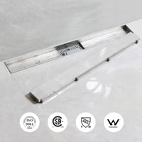 BootyBay 80 cm-es Csempézhető Zuhanylefolyó - Bűzzárral és Hajszűrővel Ellátott Komplett Fürdőszobai Lefolyórendszer 2