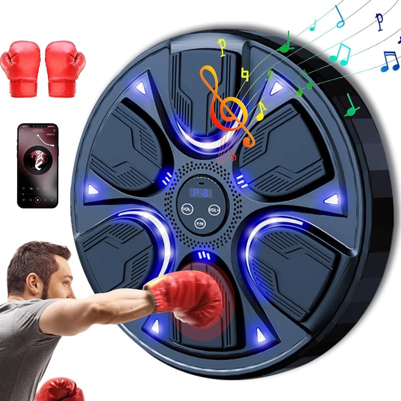 BootyBay Bluetooth zenés boxgép falra szerelhető edzéshez kesztyűvel