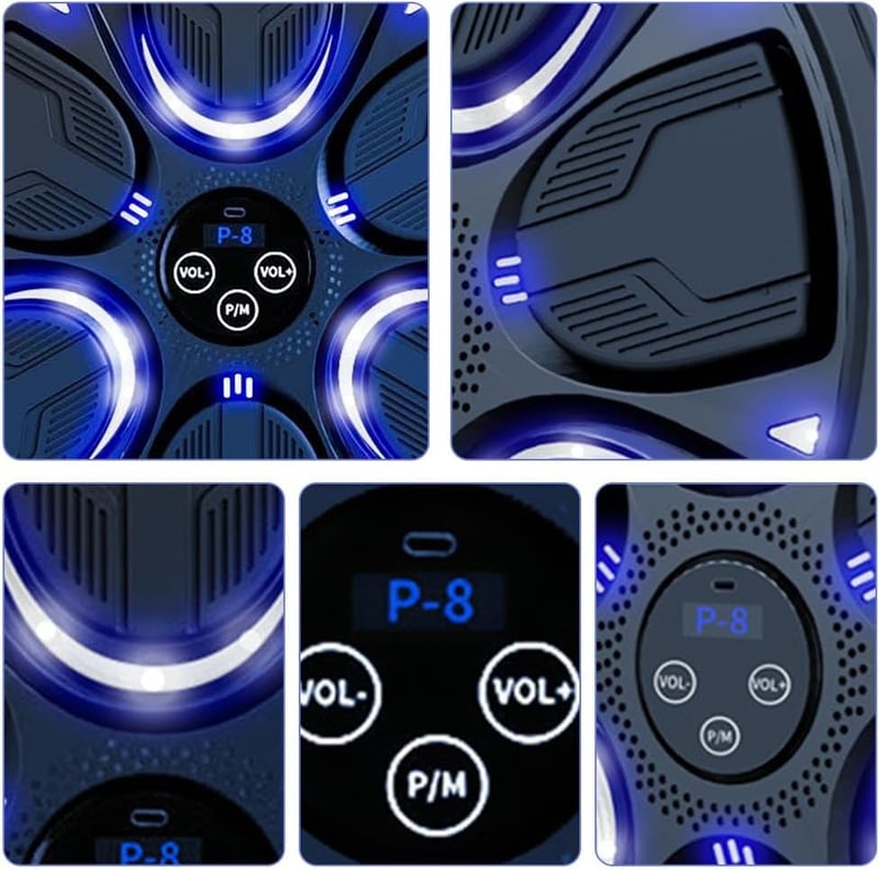 BootyBay Bluetooth zenés boxgép falra szerelhető edzéshez kesztyűvel