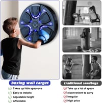 BootyBay Bluetooth zenés boxgép falra szerelhető edzéshez kesztyűvel 5