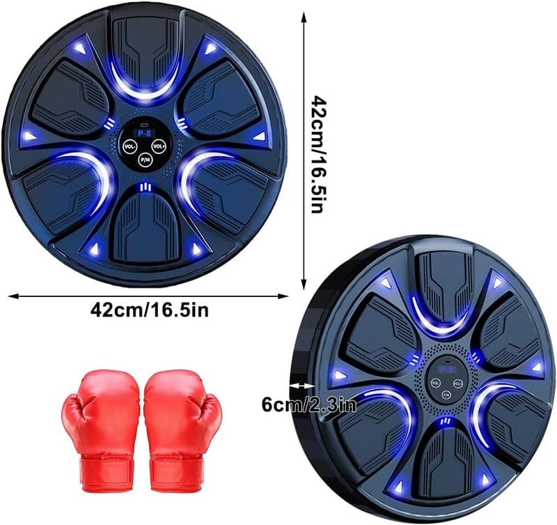 BootyBay Bluetooth zenés boxgép falra szerelhető edzéshez kesztyűvel
