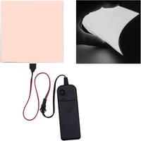 BootyBay Elektrolumineszcens Panel Lámpa - Vágható EL Papír Fénylap Dekorációhoz, Cosplayhez, Figyelmeztető Jelzésekhez - Fehér Fény 10x10cm 1