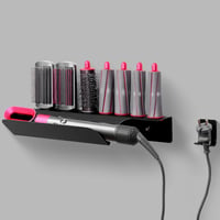 BootyBay Fali Hajszárító Tartó - Dyson Airwrap Kompatibilis, Fúrás Nélküli Rögzítés, Erős Öntapadós Koronggal, Nedvességálló, 39x17,5x7 cm 1