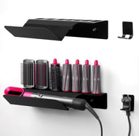 BootyBay Fali Hajszárító Tartó - Dyson Airwrap Kompatibilis, Fúrás Nélküli Rögzítés, Erős Öntapadós Koronggal, Nedvességálló, 39x17,5x7 cm 8