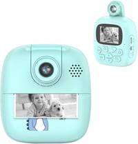 BootyBay Gyerek Digitális Fényképezőgép 1080P HD Selfie Kamera 32GB Kártyával, Azonnali Nyomtatás, 2.0" Kijelző, Fotó és Videó Funkció 1