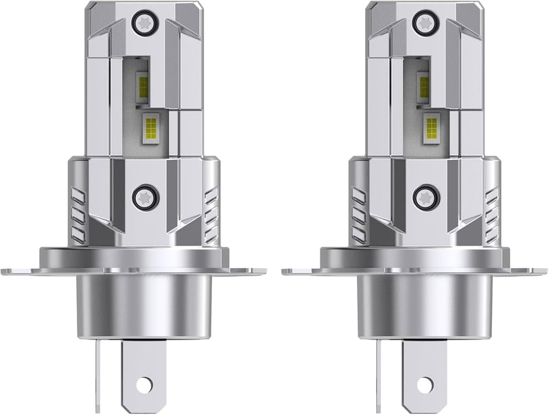 BootyBay H4 LED Fényszóró Izzó 16000LM 6500K Hidegfehér 12V 50W Autó Világítás Készlet 2db Izzóval