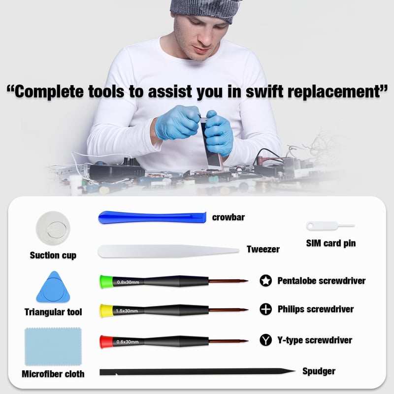 BootyBay iPhone 14 kijelző csere LCD 6.1" teljes szett szerelőkészlettel