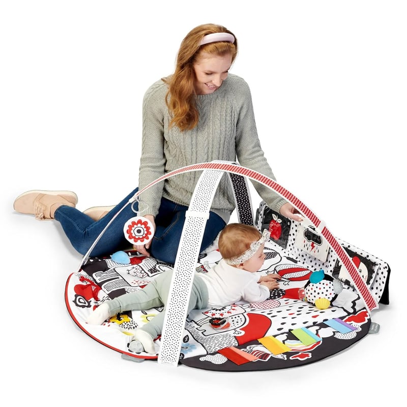 BootyBay Kinderkraft 4SMART Játszószőnyeg Kontrasztos Érzékfejlesztő Szenzoros Takaró
