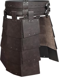BootyBay Középkori Műbőr Derék és Combpáncél - Retro Kétoldalas Páncélzat Lovagi Szerepjátékhoz - LARP Zsoldos Jelmez Kiegészítő 1