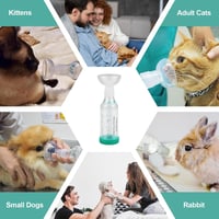 BootyBay Macska Inhalátor Spacer Szilikon Maszkkal - Aeroszol Adagoló Légzésjelzővel, 2 Méretű Maszk, Kék 7