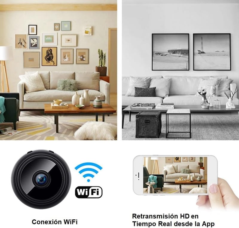 BootyBay Mini WiFi Biztonsági Kamera - Rejtett Megfigyelés Autóhoz, Lakáshoz és Irodához