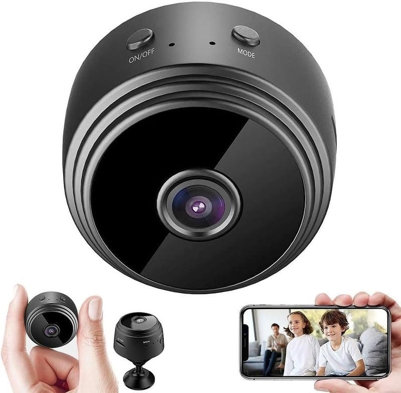 BootyBay Mini WiFi Biztonsági Kamera - Rejtett Megfigyelés Autóhoz, Lakáshoz és Irodához