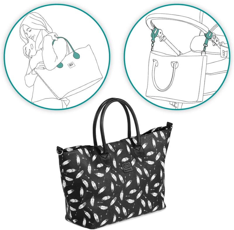 BootyBay Mommy Bag Fekete Pelenkázó Táska Anyukáknak