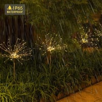 BootyBay Napelemes Kerti Lámpa Szett - 4db 120 LED Tűzijáték Fényhatás, Távirányítóval, 8 Világítási Móddal, Vízálló Kültéri Dekoráció 7