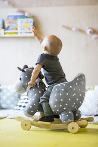 BootyBay Plüss Hintáló Ló Szürke - Gyerekeknek 4