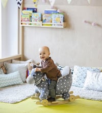 BootyBay Plüss Hintáló Ló Szürke - Gyerekeknek 3