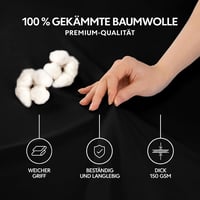 BootyBay Prémium Fekete Gumis Lepedő 70x160 cm - 100% Pamut Jersey, 12 cm-es Matracokhoz, Oeko-Tex Tanúsítvánnyal, Géppel Mosható 2