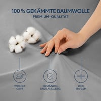 BootyBay Prémium Gumis Lepedő 90x200 cm - Antracit Jersey Pamut Lepedő Vastag Matracokhoz 22 cm-ig, 100% Pamut, Öko-Tex Tanúsítvánnyal 2