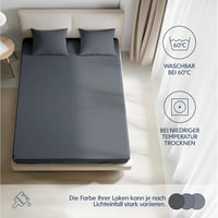 BootyBay Prémium Lepedő 90x200 cm - Sötétszürke Jersey Pamut Gumis Lepedő 22 cm Magas Matracokhoz - 100% Pamut, Oeko-Tex Tanúsított, Géppel  5