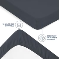 BootyBay Prémium Lepedő 90x200 cm - Sötétszürke Jersey Pamut Gumis Lepedő 22 cm Magas Matracokhoz - 100% Pamut, Oeko-Tex Tanúsított, Géppel  4
