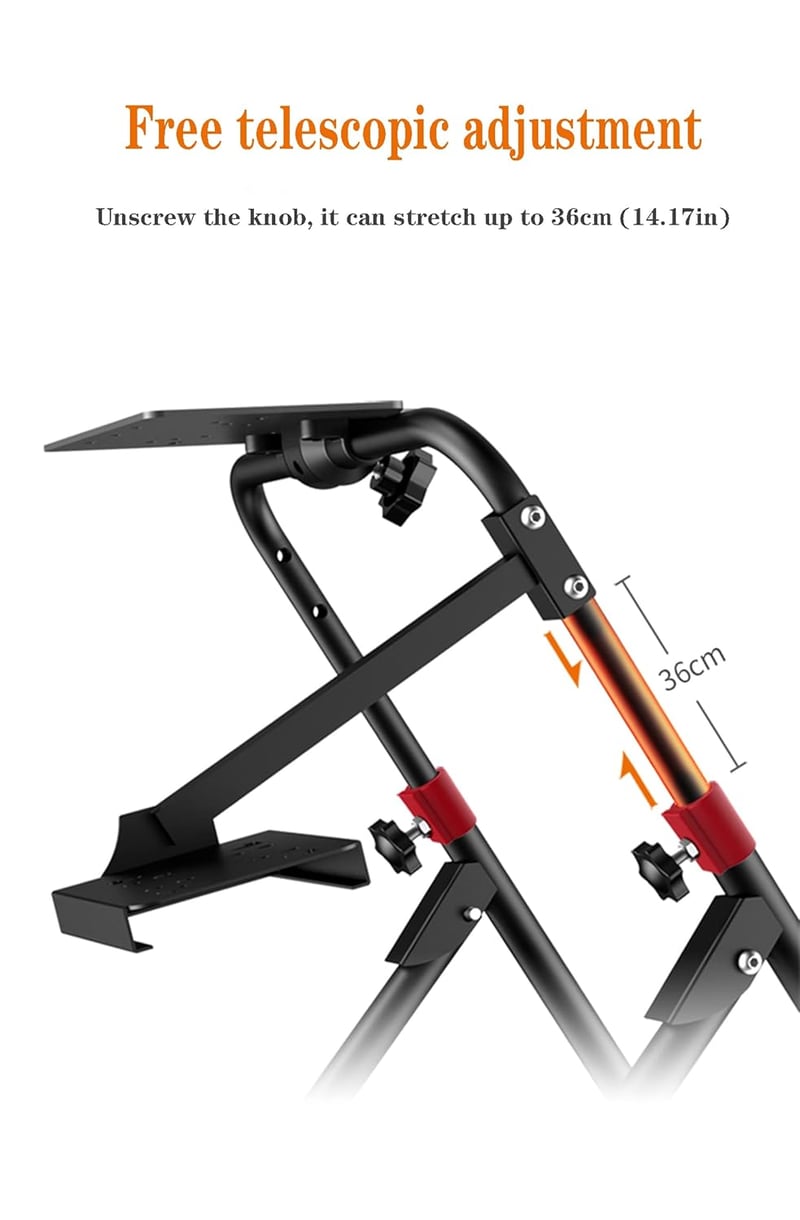 BootyBay PXN A9 Versenykormány Állvány - Összecsukható, Dönthető, Univerzális Váltókarral Logitech G25/G27/G29/G920 és Thrustmaster Kormányo