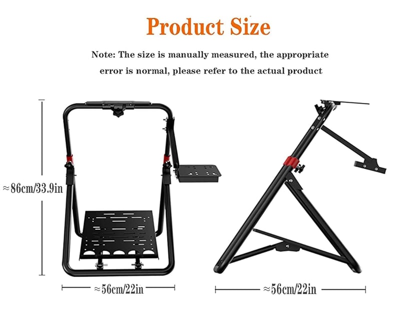 BootyBay PXN A9 Versenykormány Állvány - Összecsukható, Dönthető, Univerzális Váltókarral Logitech G25/G27/G29/G920 és Thrustmaster Kormányo