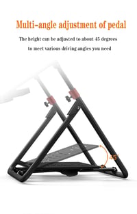 BootyBay PXN A9 Versenykormány Állvány - Összecsukható, Dönthető, Univerzális Váltókarral Logitech G25/G27/G29/G920 és Thrustmaster Kormányo 6
