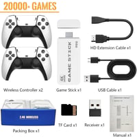 BootyBay Retro Játékkonzol 22000+ Játékkal, 2 Vezeték Nélküli Kontrollerrel, HDMI TV Csatlakozás 6