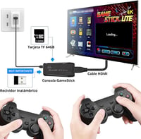 BootyBay Retro Játékkonzol 4K HDMI - 25.000 Előtelepített Játékkal, 64GB USB Memóriával, 2 Vezeték Nélküli Kontrollerrel, TV-hez Csatlakozta 3