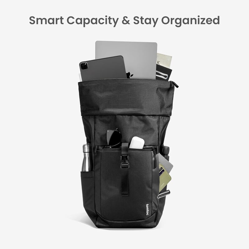 BootyBay Rolltop Laptop Hátizsák 25-30L Vízálló Utazási Munka Kollégium